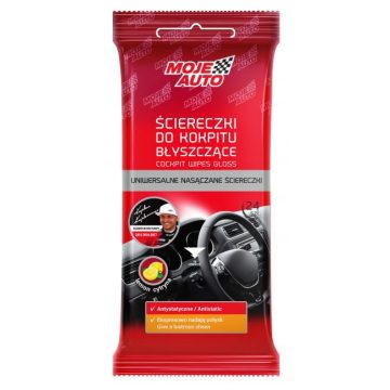   Moje Auto matt cockpit műanyag és műszerfalápoló törlőkendő AMT19056