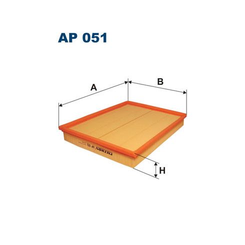 Filtron Levegőszűrő Opel Astra II 1.4 16V, 1.6, 1.6 16V, 1.7TD, 1.8 16V, 2.0D 16V, 2.0 16V 2 / 98 AP 051