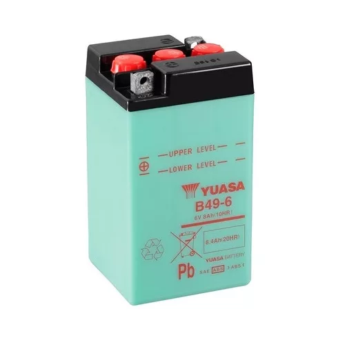 YUASA Indító akkumulátor 6V 8Ah Jobb+ B49-6