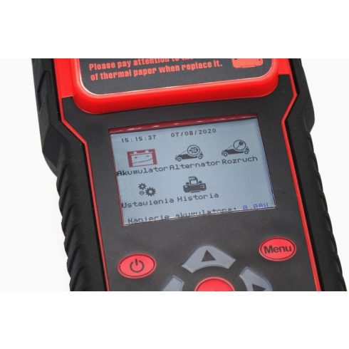 Ideal akkumulátor WET/EFB/GEL/AGM teszter nyomtatóval + tokkal BDT7000