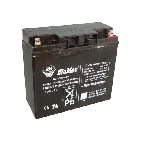 DIAMEC AGM akkumulátor, 12 V, 20 Ah, zárt, gondozásmentes DM12-20UPS
