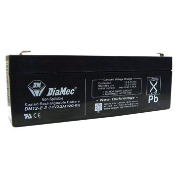   DIAMEC AGM akkumulátor, 12 V, 2,2 Ah, zárt, gondozásmentes DM12-2.2