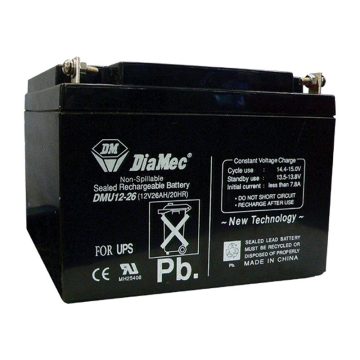   DIAMEC AGM akkumulátor, 12 V, 26 Ah, zárt, gondozásmentes DM12-26UPS