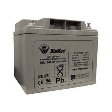   DIAMEC AGM akkumulátor; 12V / 40Ah; zárt, gondozásmentes DM12-40UPS