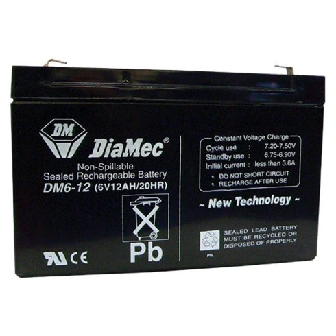 Diamec - 6V 12Ah - zárt savas akkumulátor DM6-12