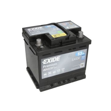 EXIDE Premium 12V 53Ah 540A jobb+ autó akkumulátor EA530