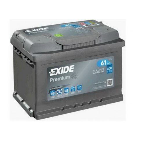 Exide Premium EA612 12V 61Ah 600A Jobb+ akkumulátor