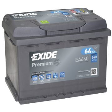 Exide Premium EA640 12V 64Ah 640A Jobb+ akkumulátor