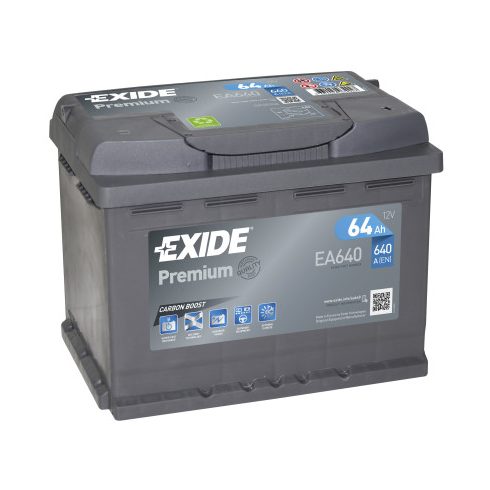 Exide Premium EA640 12V 64Ah 640A Jobb+ akkumulátor