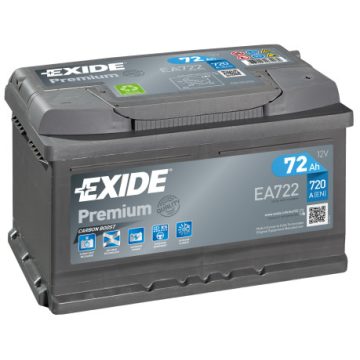 Exide Premium EA722 12V 72Ah 720A Jobb+ akkumulátor