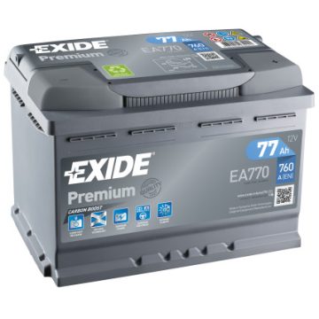 Exide Premium EA770 12V 77Ah 760A Jobb+ akkumulátor