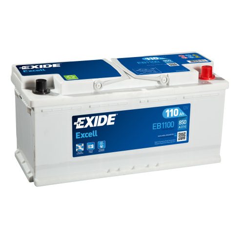 EXIDE Excell EB1100 12V 110Ah 850A Jobb+ akkumulátor