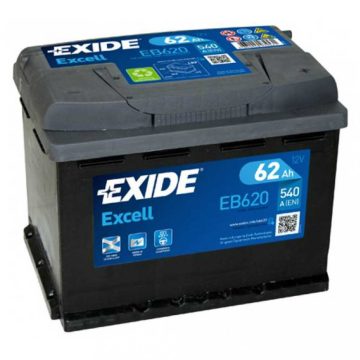 Exide Excell EB620 12V 62Ah 540A EU magas Jobb+ akkumulátor