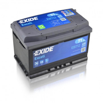 EXIDE Excell EB712 12V 71Ah 670A Jobb+ akkumulátor