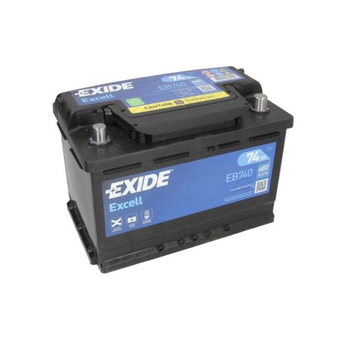 EXIDE Excell EB740 12V 74Ah 680A Jobb+ akkumulátor