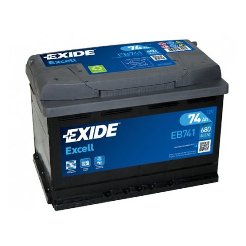 EXIDE Excell EB741 12V 74Ah 680A Bal+ akkumulátor