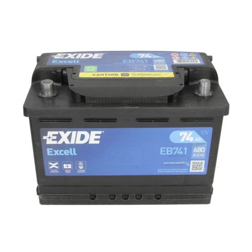 EXIDE Excell EB741 12V 74Ah 680A Bal+ akkumulátor