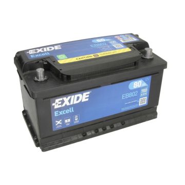 EXIDE Excell EB802 12V 80Ah 700A Jobb+ akkumulátor