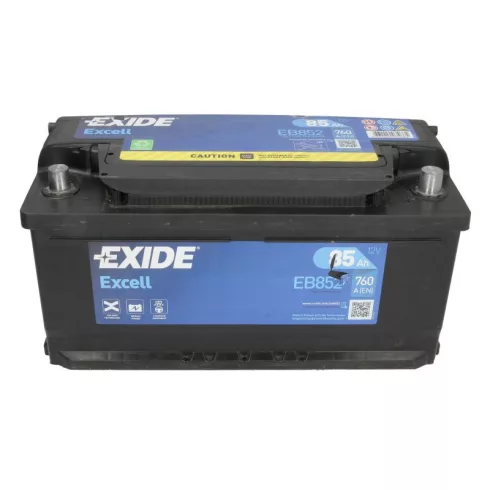 EXIDE Excell EB852 12V 85Ah 760A Jobb+ akkumulátor