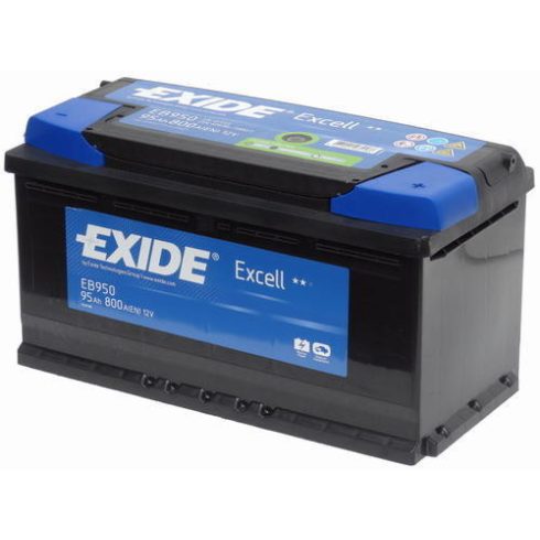 EXIDE Excell EB950 12V 95Ah 800A Jobb+ akkumulátor