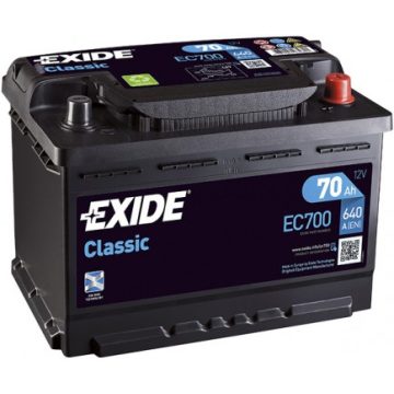 EXIDE Classic EC700 12V 70Ah 640A Jobb+ akkumulátor