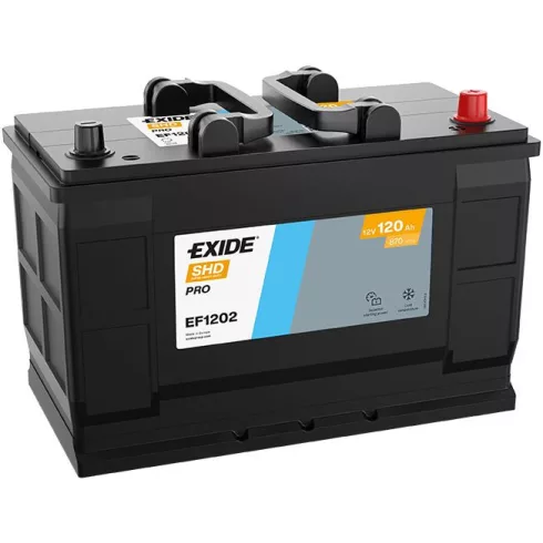 EXIDE Power Pro 12V 120Ah/870A teherautó akkumulátor Jobb+ EF1202