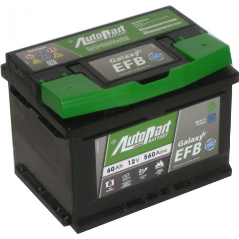 AutoPart Galaxy Efb Start-Stop EFB560 12V 60Ah 560A Jobb+ autó akkumulátor