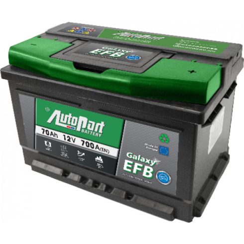 AutoPart Galaxy Efb Start-Stop EFB570 12V 70Ah 700A Jobb+ autó akkumulátor