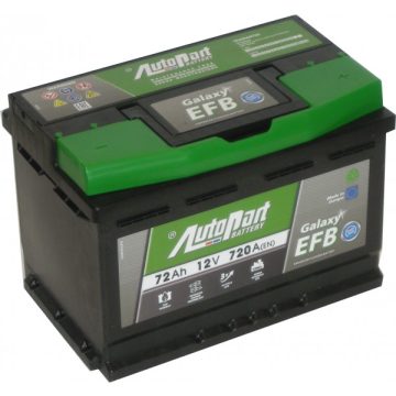   AutoPart Galaxy Efb Start-Stop 12V 72Ah 760A Jobb+ autó akkumulátor EFB572