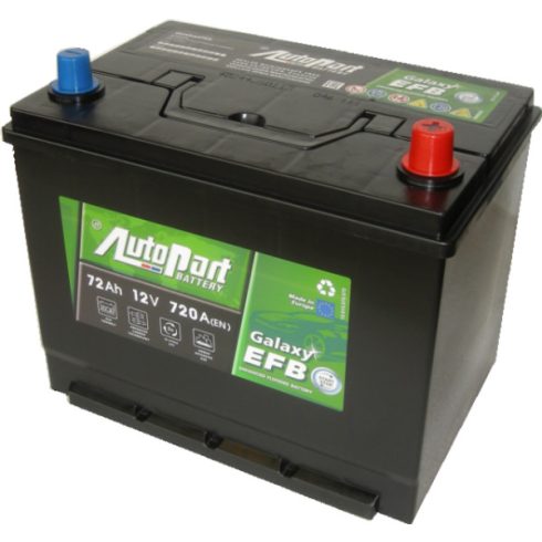 AutoPart GALAXY EFB 12V 72Ah 750A  Jobb+ autó akkumulátor EFB972