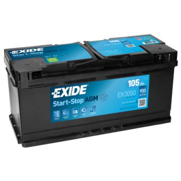 EXIDE AGM EK1050 12V 105Ah  950A Jobb+ akkumulátor