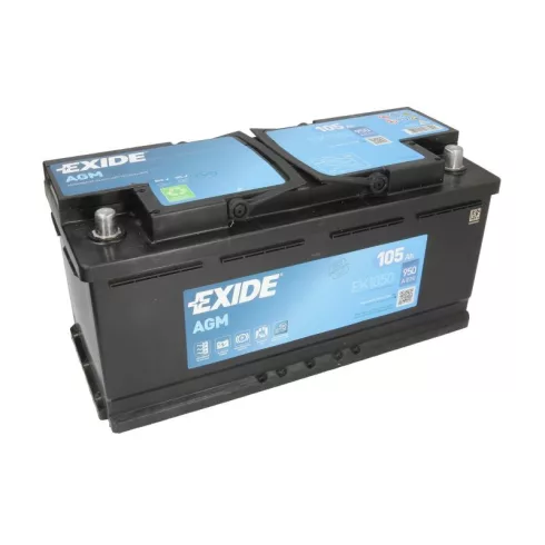 EXIDE AGM EK1050 12V 105Ah  950A Jobb+ akkumulátor