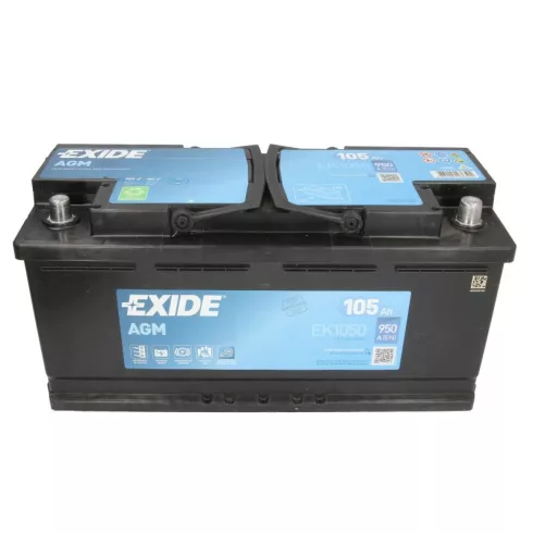 EXIDE AGM EK1050 12V 105Ah  950A Jobb+ akkumulátor