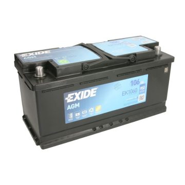   EXIDE Start-Stop AGM 12V 105Ah 950A jobb+ autó akkumulátor EK1060
