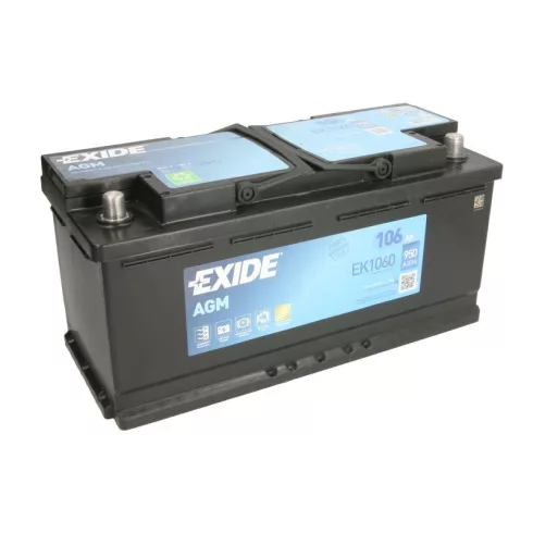 EXIDE Start-Stop AGM 12V 105Ah 950A jobb+ autó akkumulátor EK1060