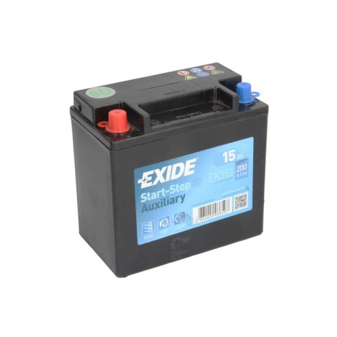 EXIDE AGM 12V 15Ah/200A Indító akkumulátor Bal+ EK151