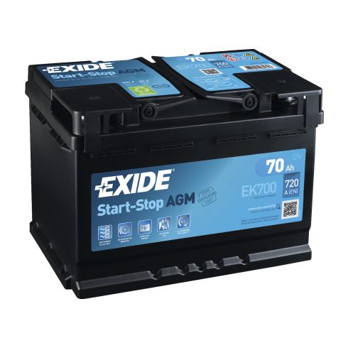 EXIDE AGM EK700 12V 70Ah 760A Jobb+ akkumulátor