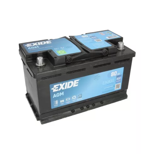EXIDE AGM EK800 12V 80Ah 800A Jobb+ akkumulátor