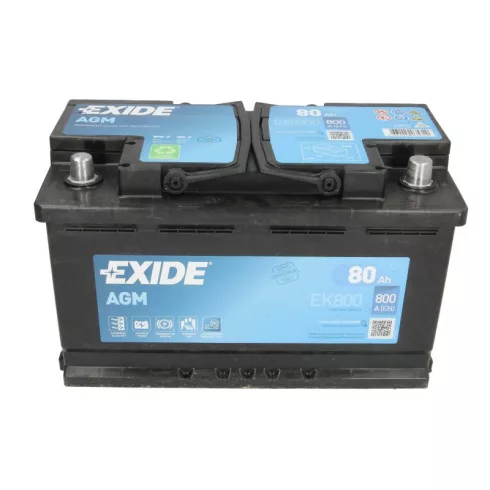 EXIDE AGM EK800 12V 80Ah 800A Jobb+ akkumulátor