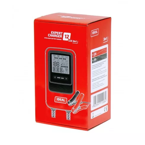Ideal EXPERT CHARGER 12 LCD 3in1 TESTER automata akkumulátor töltő 12V 12A EXCHARGE12LCD
