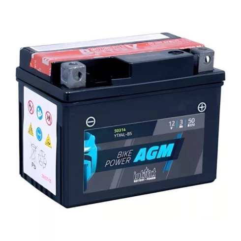 IntAct - 12v 3ah - AGM motor akkumulátor - jobb+ * YTX4L-BS