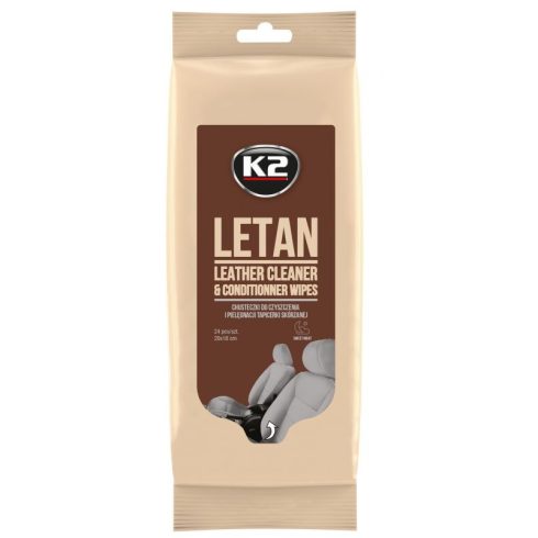 K2 LETAN WIPES bőr tisztító-ápoló törlőkendő K210