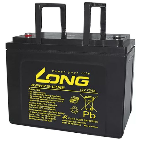 Kung Long DC HME 75Ah Bal+ Akkumulátor KPH75-12NE