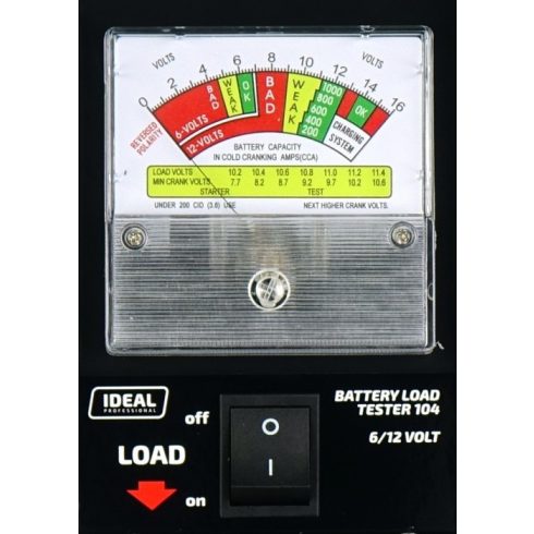 Ideal akkumulátor teszter-terhelő villa LBT104
