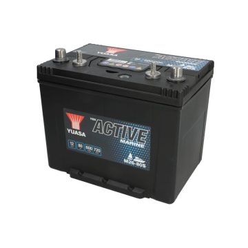   YUASA 12V 80Ah/680A Active Marine Start meghajtó akkumulátor Bal+ M26-80S