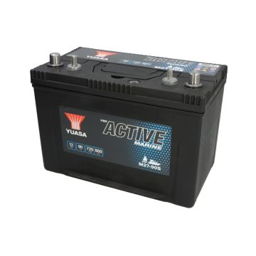   YUASA 12V 90Ah/720A Active Marine Start ellátó akkumulátor Bal+ M27-90