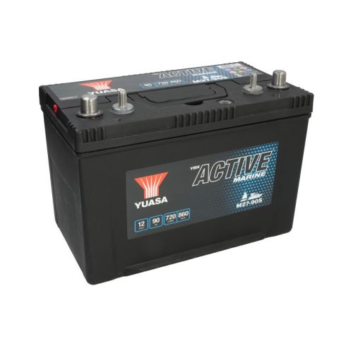 YUASA 12V 90Ah/720A Active Marine Start ellátó akkumulátor Bal+ M27-90