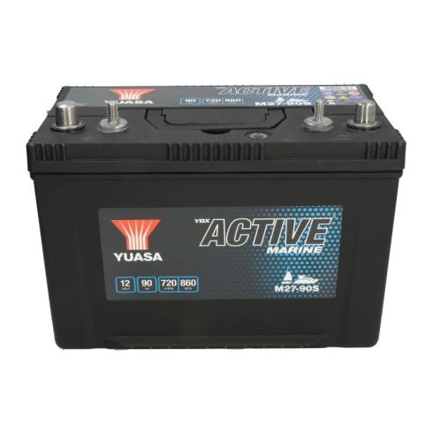 YUASA 12V 90Ah/720A Active Marine Start ellátó akkumulátor Bal+ M27-90