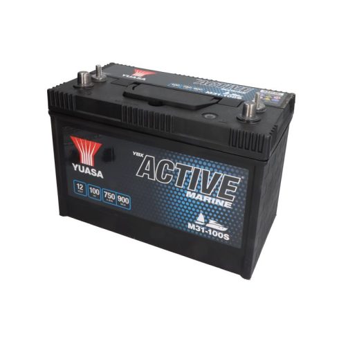 YUASA 12V 100Ah/750A Active Marine Start ellátó akkumulátor Bal+ M31-100S