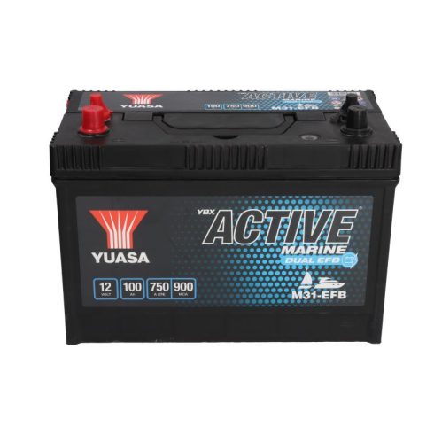 YUASA 12V 100Ah/800A DUAL EFB meghajtó akkumulátor Bal+ M31-EFB